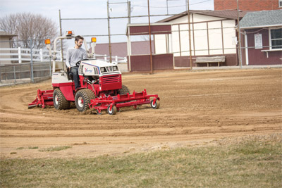 Ballpark Renovator and Groomer mixing it up - The renovator and groomer help to add back to your field what time and cleats take away still leaving behind a level surface.