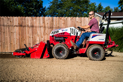 Ventrac Soil Cultivator - The Soil Cultivator is the attachment to use whether preparing bare soil or revitalizing poor existing turf for seed.