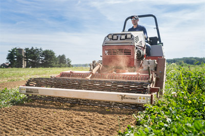 Ventrac Soil Cultivator - The Soil Cultivator works well to recondition hard, compacted soil into a better surface to allow more successful and consistent germination rates.
