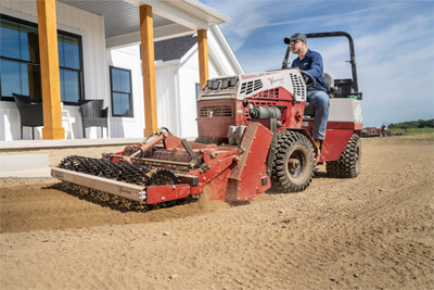 Ventrac Soil Cultivator - The Soil Cultivator prepares bare soil by cultivating a soft, uniform seed bed while burying stones and other debris to provide the best possible surface for direct seeding. 