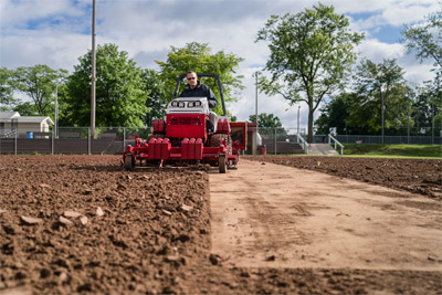 Ventrac Ballpark Groomer & Renovator - A field that has been overgrown with weeds and grass can be transformed into a safe, playable condition in no time at all. 