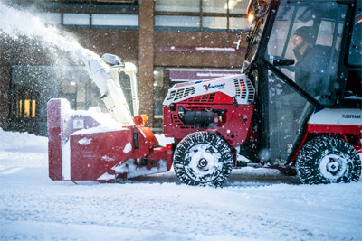 Ventrac Snow Blower - Side view of the Ventrac Snow Blower. 