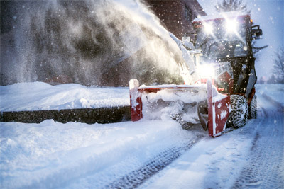 Ventrac Snow Blower - The snow blower features a 16" diameter solid auger for best snow transfer, a 20" diameter fan, and the capability to launch snow 40 feet. 