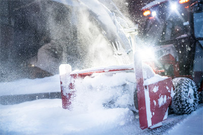 Ventrac Snow Blower - Clearing off sidewalks is quick and easy with the Ventrac Snow Blower. 