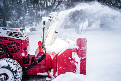 Ventrac Snow Blower - chute deflection is manual and an electronic chute deflection controller is optional. 