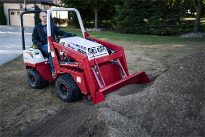 Ventrac Versa Loader - The Versa-Loader can lift and carry five cubic feet of materials.