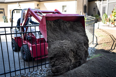Ventrac Versa Loader - Being able to lift more than 6 feet high, the Versa-Loader makes moving soil and other material quick and easy. 