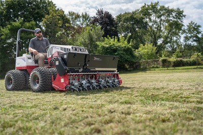 Ventrac Aera-Vator - Ventrac's EA600 Aera-Vator prevents compacted turf from being deprived of basic needs such as moisture absorption.