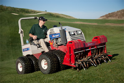 Core Aeration on a Golf Course - Ventrac 4000 series