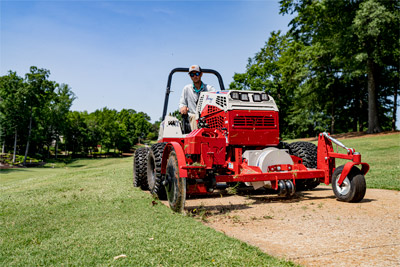 Ventrac Edger - Easy to use, easy to see, easy to control, and additional weights allow for deeper and more consistent cut.