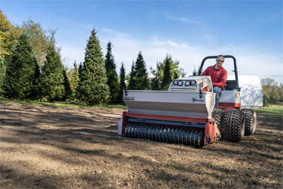 Ventrac Primary Seeder - The Primary Seeder is ground driven which ensures consistent application at variable speeds.