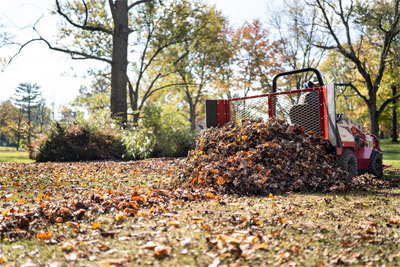 Ventrac Leaf Plow - The EF300 Leaf Plow is great for cleaning up big yards in a short amount of time. 
