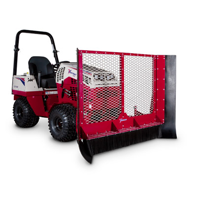 Ventrac Leaf Plow - EF300 Leaf Plow allows for quick removal of thick leaves without gauging the yard. Containment wings prevent damage close to property. 