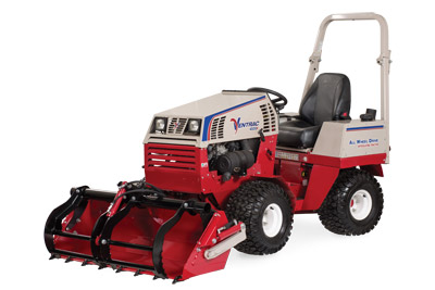 Ventrac 4500 with Power Bucket with Grapple Closed - HE482 Power Bucket and optional Grapple