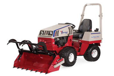 Ventrac 4500 with Power Bucket with Grapple Open - HE482 Power Bucket and optional Grapple