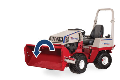 Ventrac 4500 with Power Bucket dumped