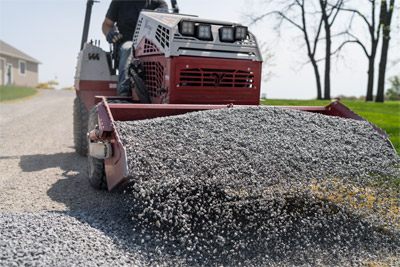 Ventrac Power Bucket - Move gravel more efficiently by reducing the amount of hand labor needed to complete jobs.