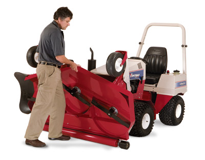 Ventrac 4000 series - Shown with HM602 Mower Deck that flips up for easy cleaning