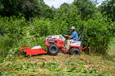 Ventrac Tough Cut - The thickest brush is no problem for the Ventrac HQ642.