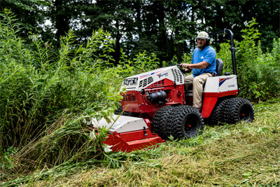 Ventrac Tough Cut - Mowing through tall and thick vegetation with the HQ642.