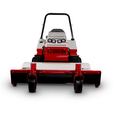 Ventrac Tough Cut - A front mounted deck allows you to vegetation before the tires trample it down. 
