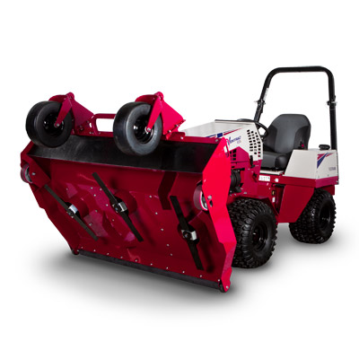 Ventrac Tough Cut - Three heavy-duty blades counter rotate to cut and deposit waste evenly without windrowing.