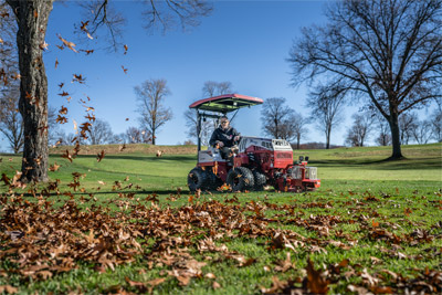 Ventrac Leaf Blower - No more raking leaves for hours on end. The power blower saves time and energy.