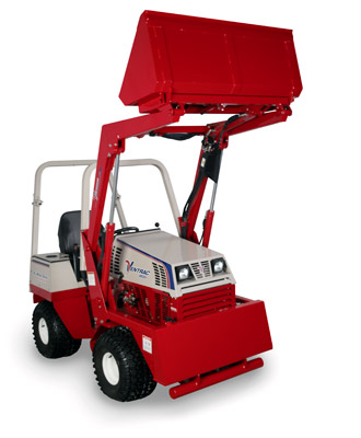 Ventrac KH500 Versa-Loader - KH500 at maxed height and raised position. 