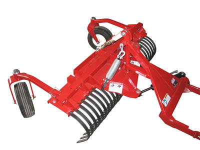 Ventrac Terra Rake Front Facing - The Terra Rake can be reversed to be pushed from the front in either direction.