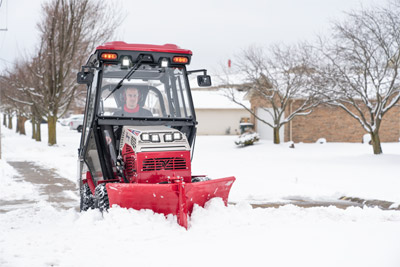 Ventrac V-Blade - The 48" V-Blade is great for removing snow on sidewalks that larger blades are unable to plow. 