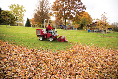 Ventrac 3400 power blower - Rounding up fallen leaves is much easier with the Ventrac power blower. Jobs made simple for municipal mowers. Commercial leaf removal equipment made for you.