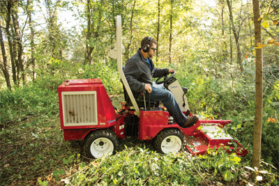 Ventrac 3400 AWD Tractor using Field Mower - The all-wheel drive 3400 can easily get to places other tractors cannot making the Field Mower even more versatile and efficient. 