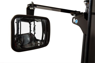 Optional Side View Mirrors for the Ventrac LW452 Cab - The optional side mirrors are adjustable to help give you a better view of what is beside/behind you.