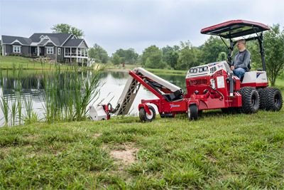 Ventrac Boom Mower - Clean up the grassy areas around lakes and ponds to create beautiful views.