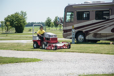 Ventrac 4500 mows with the 60 inch Mower Deck