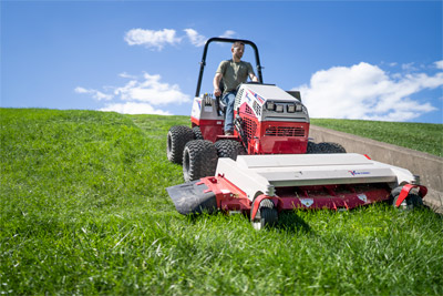 Ventrac Finish Mower - Slope Mower Mowing Grass