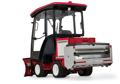 Ventrac 3400 with Snow Setup - Featuring the SA250 Drop Spreader and fully enlclosed heated cab.