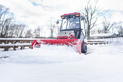 Ventrac Box Plow - The Ventrac SP720 Box Plow clears public spaces with ease, pushing large piles of snow aside to keep walkways and parking areas open and accessible all season long.