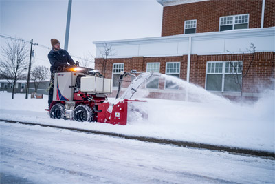 Ventrac Sidewalk Snow Management