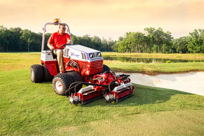 Ventrac Reel Mower - Trimming a golf course with the MR740. 