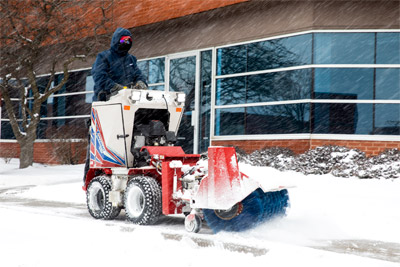 NJ380 Snow Broom - The NJ380 Snow Broom has a working width of 38-inches and an angled with of 35-inches. 