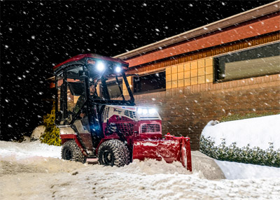 Ventrac V-Blade - Clearing off sidewalks has never been easier with the KV552.