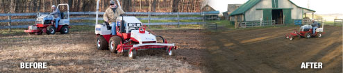 Power Rake chemical free horse arena preparation